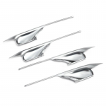 4tk Car Styling ABS Chrome/Carbon Fiber Texture uksek&auml;epideme kaussi kaane &auml;&auml;ris BMW X5 F15 X6 F16 2014 2015 2016 2017 jaoks ABS Chrome