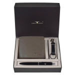 URBAN FOREST James Nahast Meeste Rahakott Combo - Klassikaline Sinine Meeste Nahast Rahakott, V&otilde;tmehoidja ja Pastapliiatsi Combo Kingikomplekt Meestele