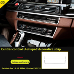 Suitable for BMW 10-16 models 5 series F10 F11 interior modification central control CD panel decorative bright 2pcs