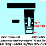 TPU Auto K&auml;iguvahetus Armatuurlaua Navigatsiooniekraan Sisekile Kaitsekleebis Chery Tiggo 8 Pro Cherry Tiggo 8 Pro Max 2023 jaoks Style F black