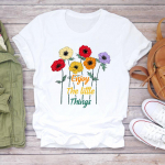 (Aasia suurus) Naiste prinditud T-s&auml;rk Stiil Lillede suvi 90ndate Moodne T-s&auml;rk vabaaja l&uuml;hikeste varrukatega Naiste Graafiline T-s&auml;rk S