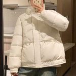 Soliidne sulejope naistele s&uuml;gistalv uus mood Vintage pikkade varrukatega parkad vabaaja aluskrae t&otilde;mblukud mantlid M valge