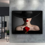 5D DIY teemantmaaling Naine m&uuml;tsiga ristpistes komplekt Mosaiik Teemanttikandid Roos T&auml;is&uuml;mmargune/ruudukujuline puur Kodukaunistus Round 30x40cm