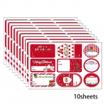 10 tk j&otilde;ulukleebise pitseri kleebis isekleepuv karbisildid j&otilde;ulukinkekotist