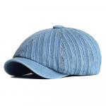 Unisex Four Seasons Denim Newsboy Caps Mehed Naised Kaheksanurkne M&uuml;ts Meestele Detektiivm&uuml;tsid Retro lamedad m&uuml;tsid 56-59 cm