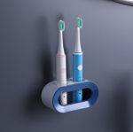 Elektriline hambaharja hoidik Hambahari Vannitoa korrastaja Isekleepuv hambaharja statiivi nagi hoidik Seinale paigaldatav Ruumi s&auml;&auml;stmine sinine