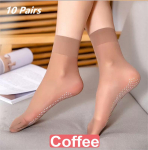 10 paari/partii Suvised Naiste Pehmed Sokid Sametine Libisemisvastane Alt Splice Mood L&auml;bipaistev Naistele T&uuml;drukutele Hingav &otilde;huke kristallsiidist sokk EUR35-39