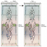 Imitatsiooniga l&auml;bipaistvad klaasukse kleebised 3D uksekleebised Eemaldatavad veekindlad seinakleebised Magamistoa elutoa DIY tapeet 15.16*78.74inch*2pcs