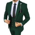 Tumerohelised bleiserikomplektid &Uuml;likonnad Ropa Hombre &Auml;ripulmapeo peigmehed Fit Smokingkost&uuml;&uuml;m Host Meeste &uuml;likond Tavaline 3 t&uuml;kki Komplektid Jope+p&uuml;ksid+vest L