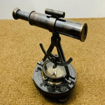 Nautical antiikne Alidade 20,32 cm teleskoop koos kompassiga antiikmessingist kogutav kodukaunistus Premium k&auml;sitsi valmistatud kingitus 20.32 cm
