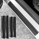 4x s&uuml;sinikkiust auto ukseplaadi l&auml;ve kulumiskaitse kriimustusvastase kleebise tarvikud 4pcs
