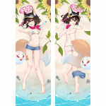 Blue Archive Kuda Izuna Dakimakura Anime 2 k&uuml;ljega tr&uuml;kitud padjap&uuml;&uuml;r keha kallistav viskepadi pehme virsikunahk 2WAY padjap&uuml;&uuml;r uus A 40x120cm Peachskin