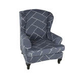 Elastne tugitooli kate Tr&uuml;kitud kaldus k&auml;ega Kingi seljatoe kate Stretch Slipcover De Sillon Wingback seljatoe tooli kate