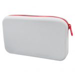 S&auml;ilitamine veekindel sile kott, suure mahutavusega silikoonist kosmeetiline t&otilde;mblukk Mitmeotstarbeline kaasaskantav meigikorraldaja helehall v&auml;rv