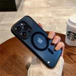 Luksuslik naturaalsest titaanist magnetiline matt telefoni&uuml;mbris iPhone'ile 15 14 12 11 13 Pro Max Plus magsafe laadimise l&auml;bipaistev kaitseraua &uuml;mbris iPhone 15 Pro Max valge