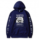 Uusimad Anime &uuml;hes t&uuml;kis kapuutsid Gear 5 Luffy Sun God kapuutsiga pullover Hot Harajuku tr&uuml;kitud dressipluusid vabaaja unisex r&otilde;ivad L tumesinine v&auml;rv