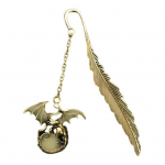 Vintage metallist j&auml;rjehoidja Helendav sulgede disain koos loomingulise lendava draakoni pleekimiskindla dekoratiivse j&auml;rjehoidjaga