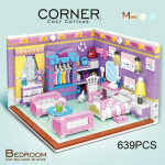 639TK onn Magamistoa mudel Ehitusplokid Linna T&auml;navavaade Villa Kodu Kokkupane Tellised T&uuml;drukud Maja M&auml;nguasjad Lastele J&otilde;ulukingid