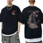 Jaapani anime Jujutsu Kaisen Geto Suguru Kahepoolse tr&uuml;kiga T-s&auml;rk Unisex Unisexga Casual Oversized T-s&auml;rk Unisex Hip Hop Cartoon Tees L
