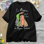 Shakira Las Mujeres Ya No Lloran naiste T-s&auml;rk Puuvillane Must Karol G T-s&auml;rk Shakira Song Women't Cry Tees&auml;rk T&auml;navar&otilde;ivad Unisex L