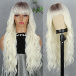LISI HAIR s&uuml;nteetilised pikad v&auml;rvilised parukad tukkidega Naturaalne laineline parukas naistele, igap&auml;evane Cosplay kuumakindel 65cm