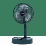 Kokkupandav sisset&otilde;mmatav USB-laetav ventilaator kaasaskantav vaigistatud kontorilaua v&auml;ike ventilaator roheline