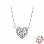 S925 S925 Sterling H&otilde;bedast Moissanite Ripats Kaelakee 0,5CT D V&auml;rvus Briljantne &Uuml;marl&otilde;ikeline Laboris loodud teemant naistele