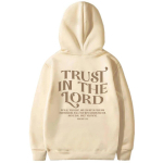 Esteetiline kristlik dressipluus Piibli salm Hoodie Naiste religioossed pusad Usaldus Jumalasse Pullover Faith Parimad kristlikud kingitused S khaki