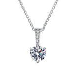 D v&auml;rvi 1-karaadine moissanite ripats kaelakee naiste naiste 925 sterling h&otilde;be briljantne teemant kaelaketi ehted Zircon white