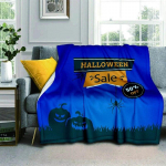 Halloweeni uusaasta kingitus Pehme pl&uuml;&uuml;sist diivanvoodi, heidetav piknikutekid, moodne flanelltekk Gedruckt Bettdecke Geschenk 75cm x 90cm