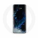 &Uuml;mbris Samsung Galaxy A8 2016 jaoks Mitmev&auml;rvilised sinakashallid ja mustad suitsupilved mustal taustal