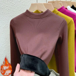 Integreeritud sametist soe &uuml;laosa &otilde;huke naiste pullover, paks poolk&otilde;rge kaelusega s&auml;rk Lihtne vabaaja s&uuml;gistalv M 40-50kg must