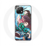 Coque pour Xiaomi Mi 11 Lite Tanjiro et Nezuko Demon Slayer Kimetsu no Yaiba Anime