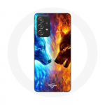 &Uuml;mbris Samsung Galaxy A52 Ice and Fire Wolf jaoks