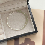 Real Shot S925 Sterling Silver Uus Hiina stiilis retro poolk&auml;ev&otilde;ru Naturaalne Hotan Jade K&auml;ev&otilde;ru &Otilde;rna disainiga k&auml;ev&otilde;ru Mood Adjustable size