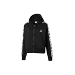 Puma logo tikitud kootud kapuutsiga lukuga jakk Naiste jakid Must 578594-01 S