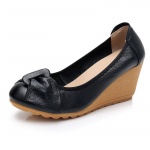 Lehma nahast kiilud kingad naiste k&otilde;rge kontsaga slingback platvorm pumbad mugavad libisemiskindlus pehme pidu t&ouml;&ouml; pulm 36 must