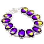 Natural Tourmaline Gemstone Handmade 925 Sterling Silver Gift Necklace 18 y3v14