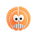 M&auml;nguasi Vibrant Sisseehitatud Helim&auml;ng Hammustuskindel kummipall 3D eenditega Lemmikloom oranž