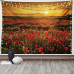 1 tk Boho lillevaibad, mis on seinale riputatavad Erksad mitmev&auml;rvilised riidest lillevaibad kodu-, elu- ja kontorikaunistuseks 95x75cm