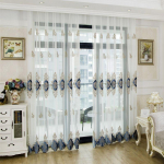 Akende rulood Tikandid T&uuml;llkardinad elutuppa Euroopa Luksuslik sinine aknaekraan Kvaliteetne k&ouml;&ouml;gi kardinapaneel 400*270CM 1PCS sinine