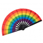 1 komplekt kokkupandav ventilaator, h&otilde;lpsasti avatav LGBT Pride Rainbow ventilaator, kaasaskantav jahutusventilaator festivalide tantsupidude &uuml;rituste jaoks 1pc