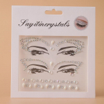 Crystal Tattoo kleebis S&auml;rav silmapliiats Kulmumeik N&auml;o Silmad Teemant Ajutine Tattoo Rock Rhinestone 3D Silmapliiats Kleebised