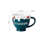 Loominguline armas maasikakruus keraamiline veetass kohvitass piimatass kruus p&auml;rastl&otilde;unatee Suure mahutavusega veetass punane