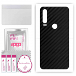 apgo Protective Skin Sticker for the back compatible with Alcatel 3H, Wrap Film, Foil, Vinyl - Pattern Carbon Black