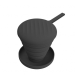 Puhastuskauss Kaasaskantav kosmeetikaharja puhastusvahend Puhastusmatt Kokkupandav puhvihoidja must