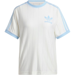 Adidas Originals Triipude Kirjaga Spordis&auml;rk L&uuml;hikeste Varrukatega &Uuml;laosa Naistele Han-Jade-Valge IR7469 XS white