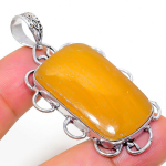 Natural Septerian Stone Gemstone 925 Sterling Silver Gift Pendant 2.21 n1v93