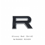 Kroom H&otilde;bedane Mustad T&auml;hed Embleem Autostiili Tarvikud &Uuml;mberehitus Kapott Tagumine Pagasiruumi M&auml;rk Kleebis Range Rover Sport Evoque jaoks RANGE ROVER-Silver Black (Grid)