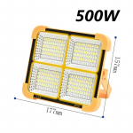 Taaslaetav 2000 W p&auml;ikesevalgusti v&auml;litingimustes kaasaskantav LED-reflektor kohtvalgusti Laetav projektor prožektori p&auml;ikesevalgusti 500w-4 cells